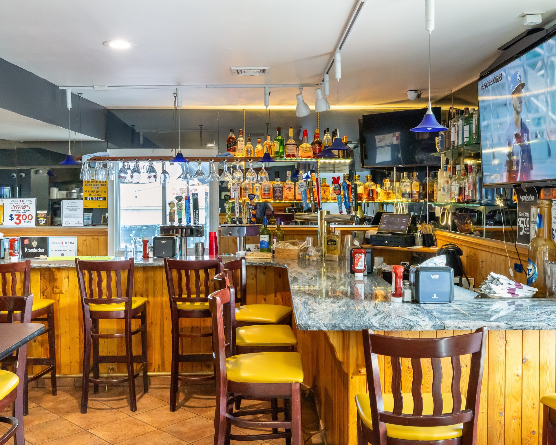 The bar and the patio